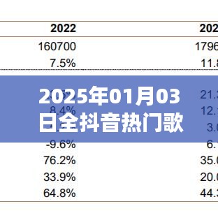抖音热门歌曲榜单（2025年1月3日更新）