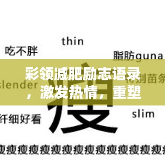 彩领减肥励志语录，激发热情，重塑生活之美