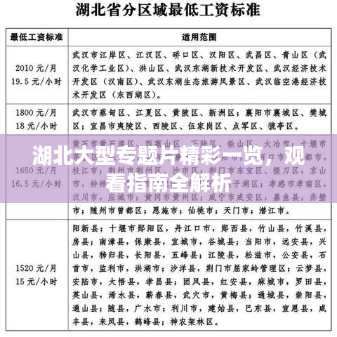 湖北大型专题片精彩一览，观看指南全解析