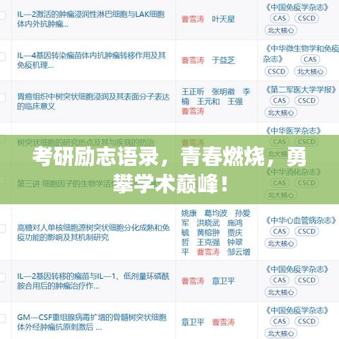 考研励志语录，青春燃烧，勇攀学术巅峰！