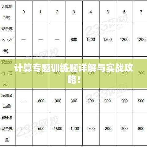 计算专题训练题详解与实战攻略！